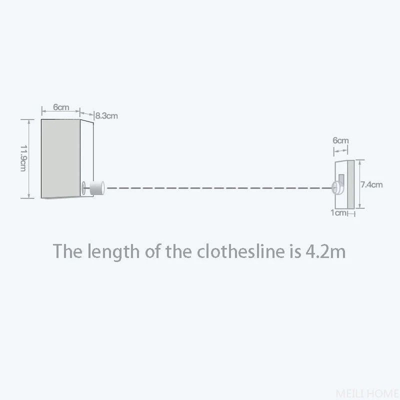 Retraceable Clothesline Clothes Drying Rope